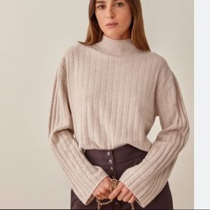 NWT Reformation Marcello Wool Ribbed Sweater